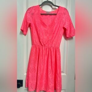 Charlotte Russe Pink Lace Dress